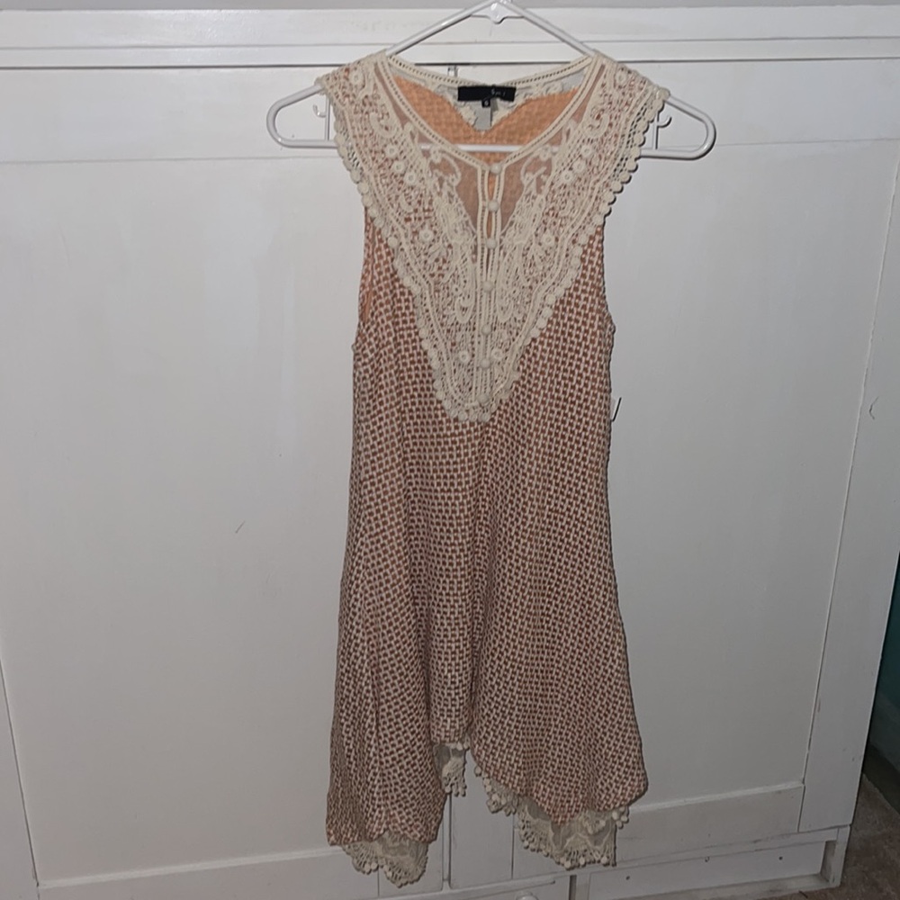 Rye orange dress with lace - Picture 3 of 9
